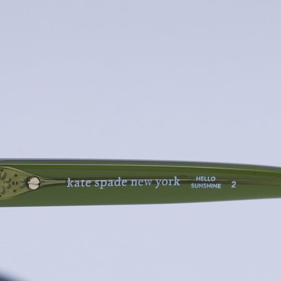 Kate Spade LILLIAN/G/S 00OX 9K Sunglasses Green Round Frame, Blue Lenses main image 8